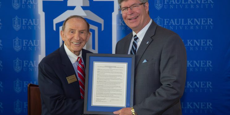 l-r Bud Stumbaugh and President Mitch Henry.
