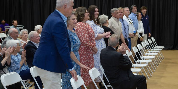 The family of Leonard Johnson attends Founders Day. l-r: Frank and Marilyn Terry, Kristi Hopper and Lauren Hopper Hood.