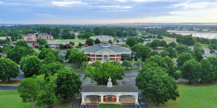 Overhead view of Faulkner University Campus