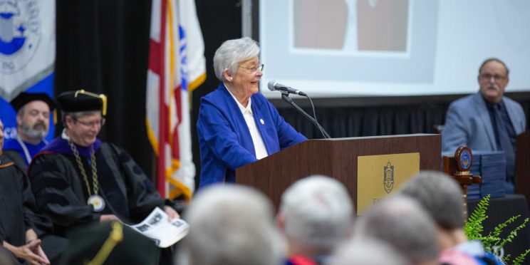 Gov. Kay Ivey addresses graduates on May 4, 2024.