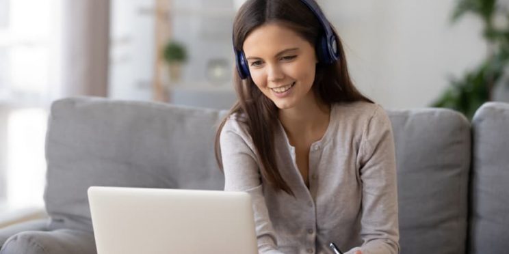 Woman Taking Online Classes