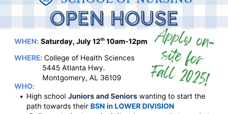 The School of Nursing is hosting an Open House where they will be accepting nursing applications.