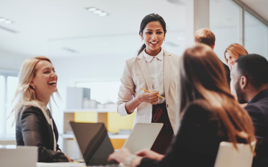 HR professionals meeting in conference room 