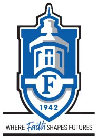 Where faith shapes futures Faulkner University Logo Where faith shapes futures logo