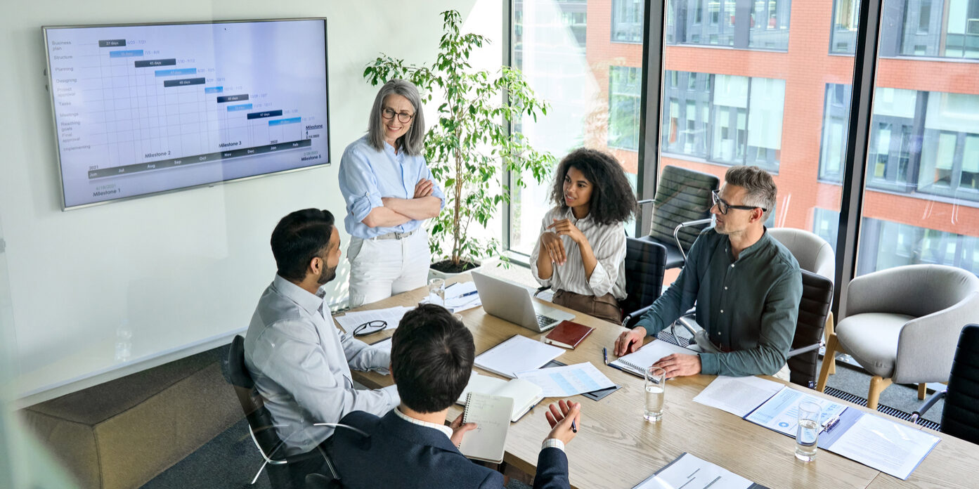 Business team meeting at conference table