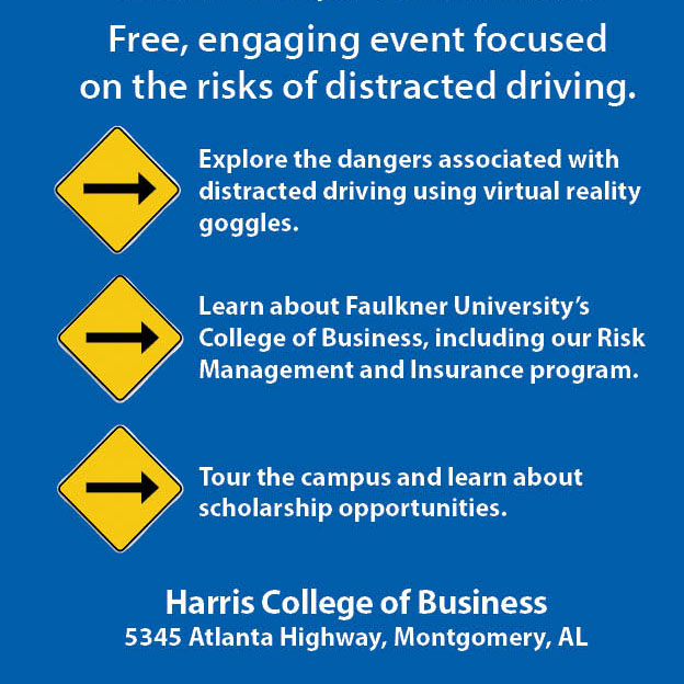 eyes up event graphic - distracted driving