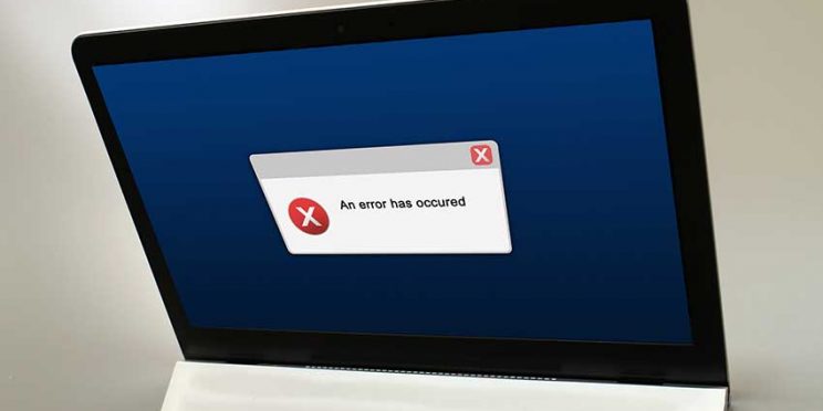 Error Window on Computer Screen