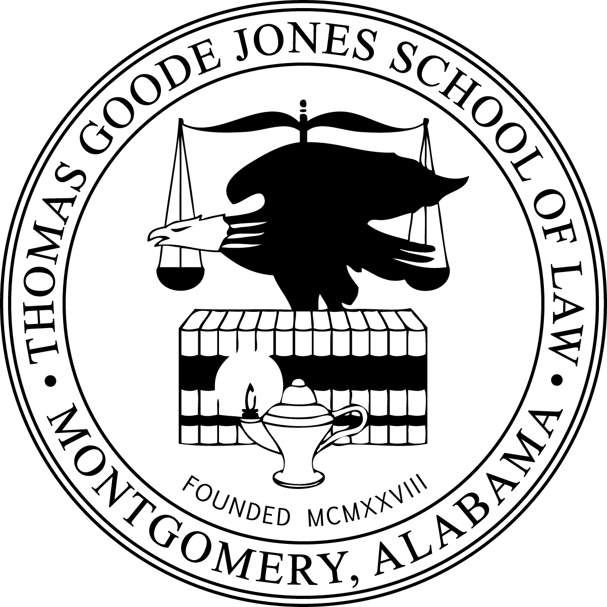 Law Logo Seal Black
