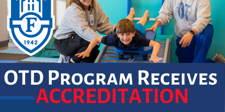 Advertisement announcing the accreditation of the Faulkner Occupational Therapy Program.